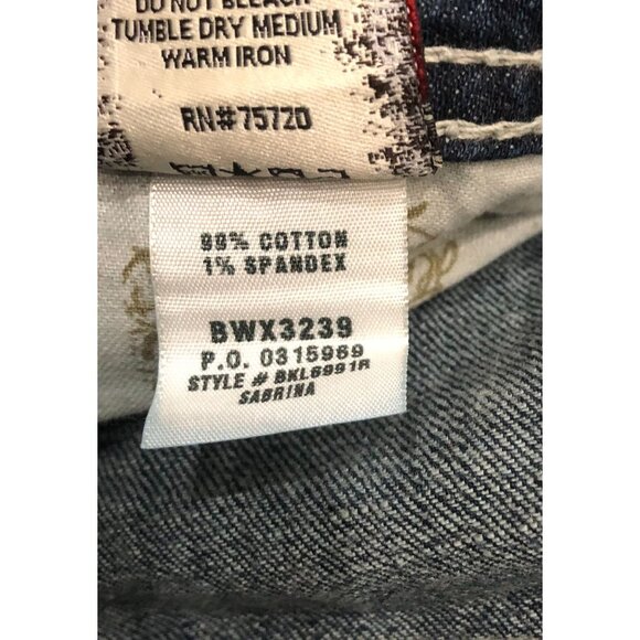 BKE Womens Size 30 Sabrina Stretch Boot Cut Thick Stitch Blue Jeans 30x31.5 - Picture 8 of 11